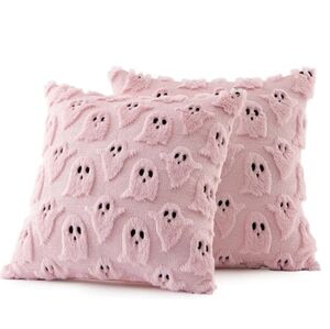 2/$20 Pink Ghost Pattern Throw Pillowcases